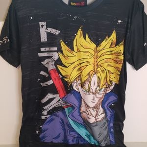 Unisex T Shirt Dragon Ball Z  Trunks Japan Anime Manga Double sided - Med.